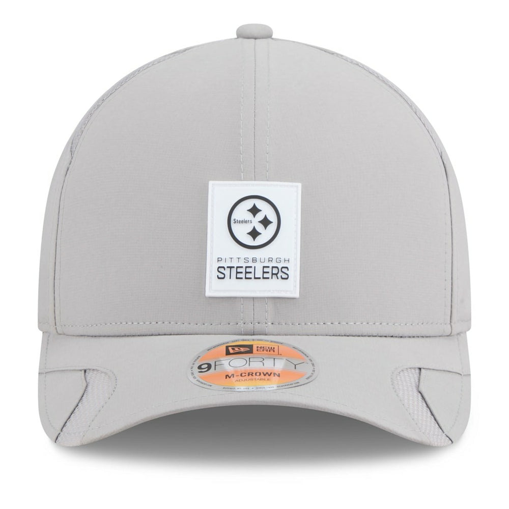 Pittsburgh Steelers New Era 2025 Sideline M-Crown 9FORTY Adjustable Hat - Gray discount