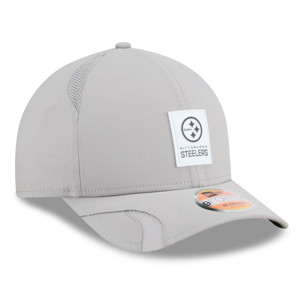 Pittsburgh Steelers New Era 2025 Sideline M-Crown 9FORTY Adjustable Hat - Gray discount