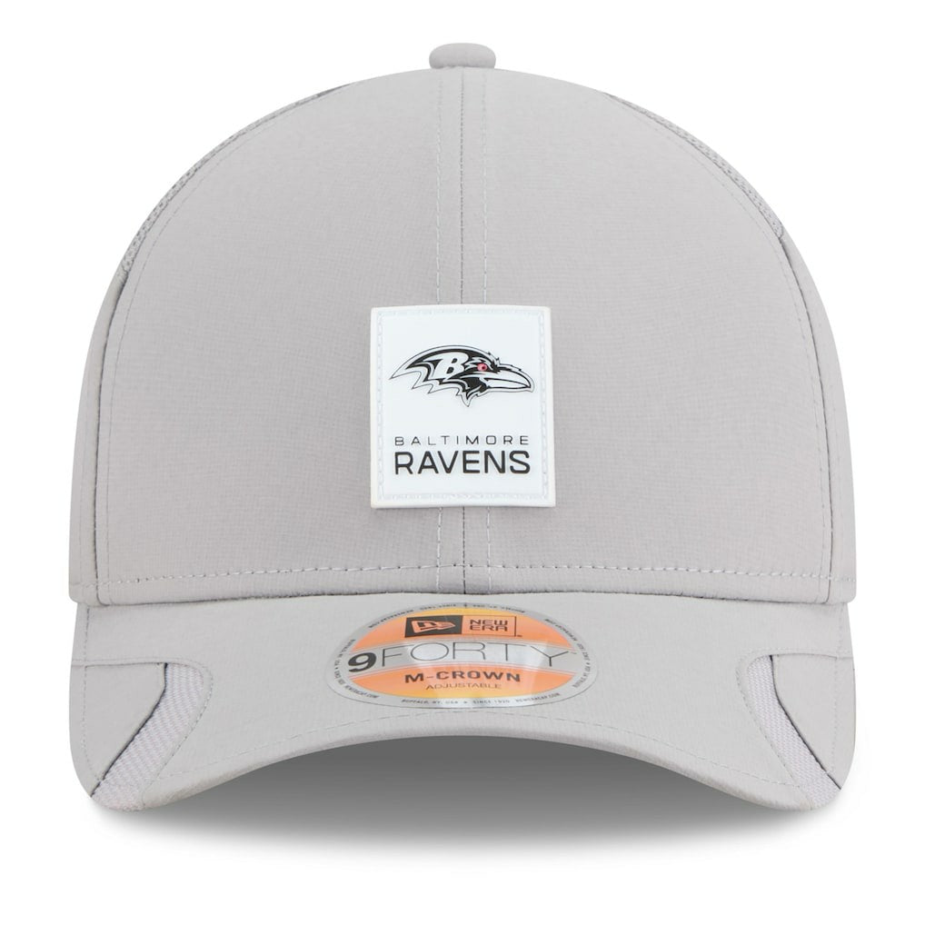 Baltimore Ravens New Era 2025 Sideline M-Crown 9FORTY Adjustable Hat - Gray outlet