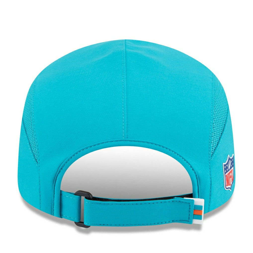 Miami Dolphins New Era 2025 Sideline Runner Adjustable Hat - Aqua cheap