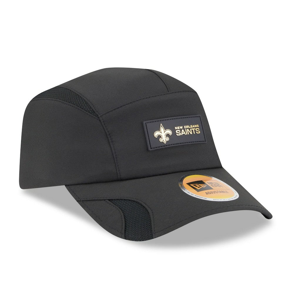 New Orleans Saints New Era 2025 Sideline Runner Adjustable Hat - Black on sale
