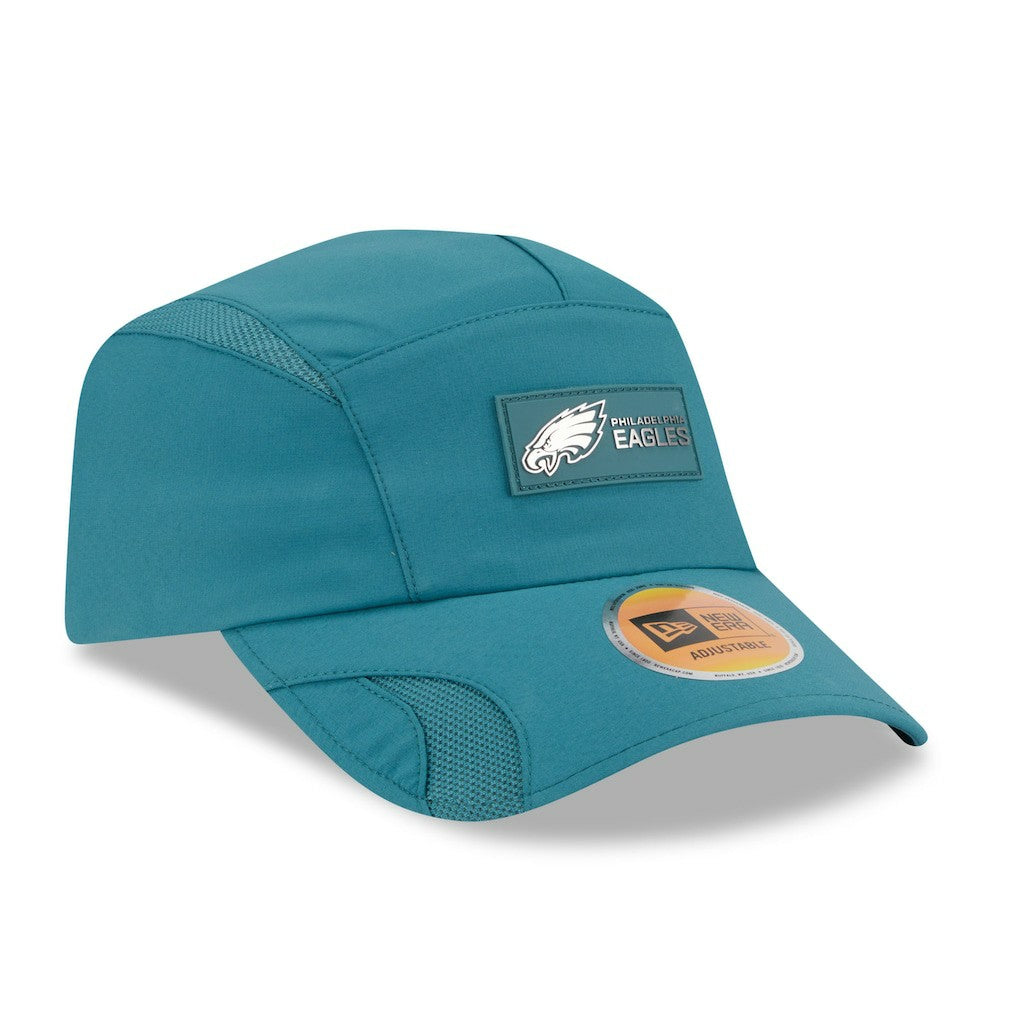 Philadelphia Eagles New Era 2025 Sideline Runner Adjustable Hat - Midnight Green cheap