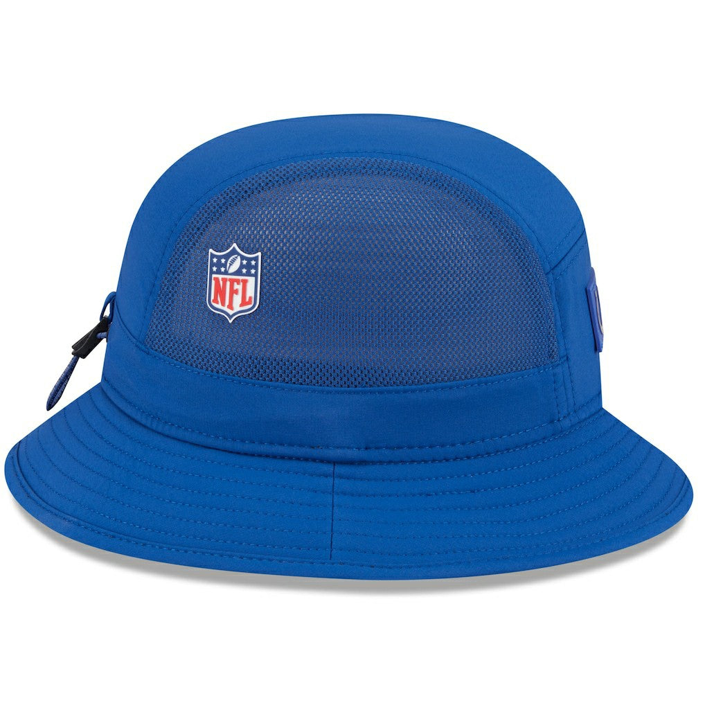 Indianapolis Colts New Era 2025 Sideline Bucket Hat - Royal discount