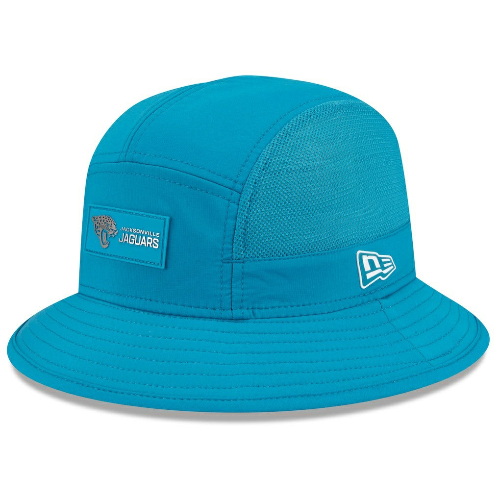 Jacksonville Jaguars New Era 2025 Sideline Bucket Hat - Teal on sale