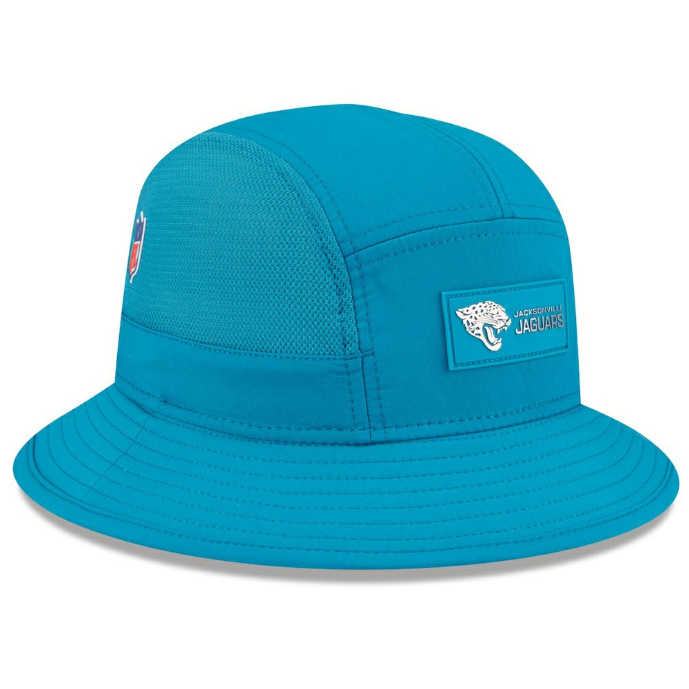 Jacksonville Jaguars New Era 2025 Sideline Bucket Hat - Teal on sale