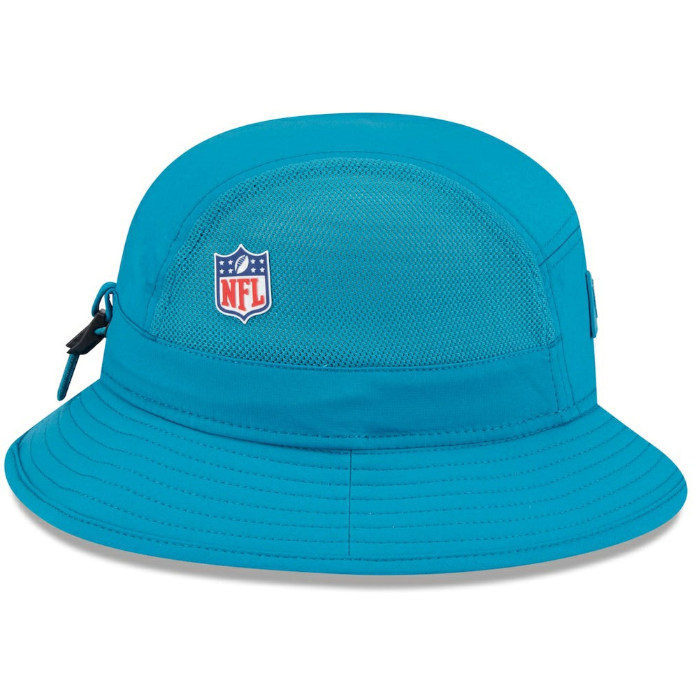 Jacksonville Jaguars New Era 2025 Sideline Bucket Hat - Teal on sale