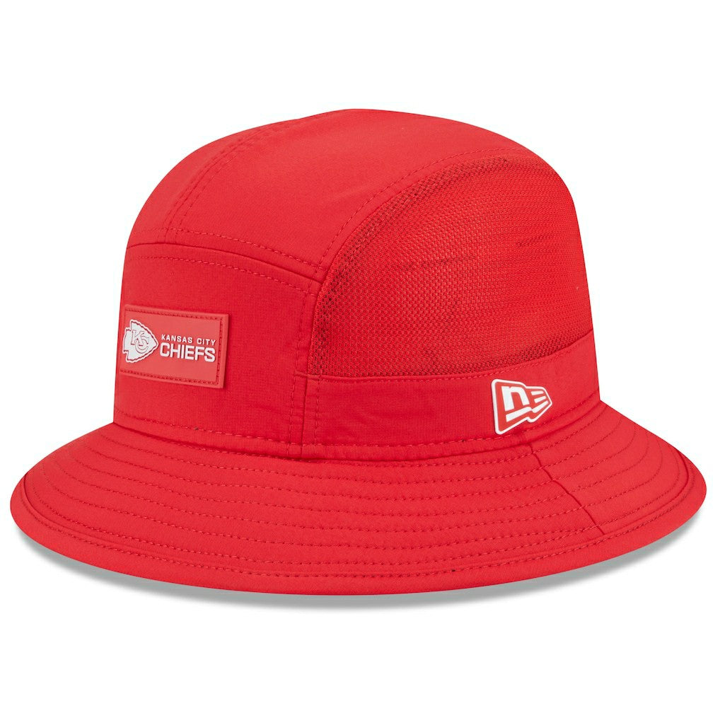 Kansas City Chiefs New Era 2025 Sideline Bucket Hat - Red for sale