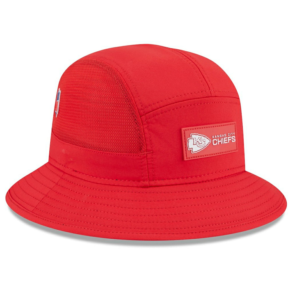 Kansas City Chiefs New Era 2025 Sideline Bucket Hat - Red for sale