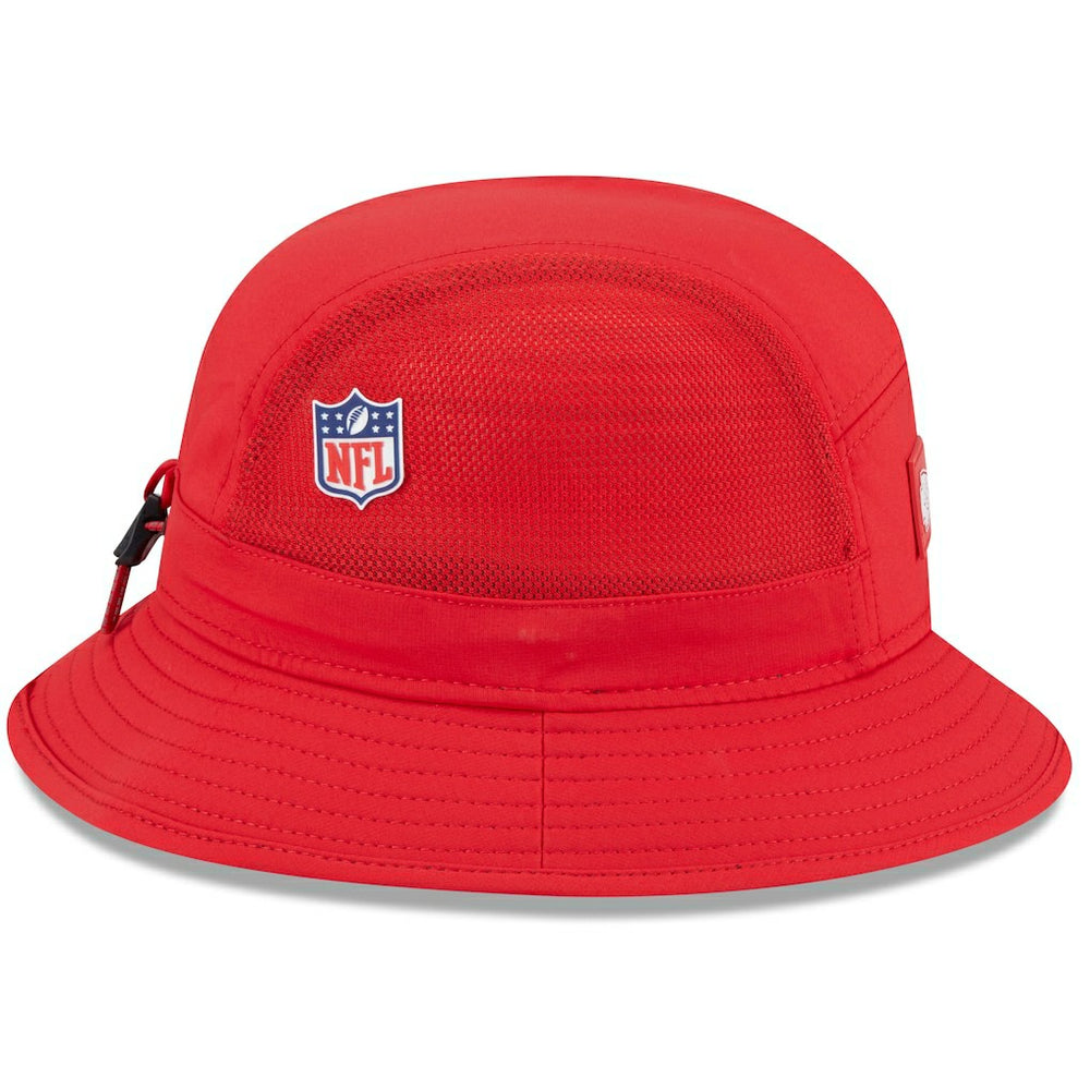 Kansas City Chiefs New Era 2025 Sideline Bucket Hat - Red for sale