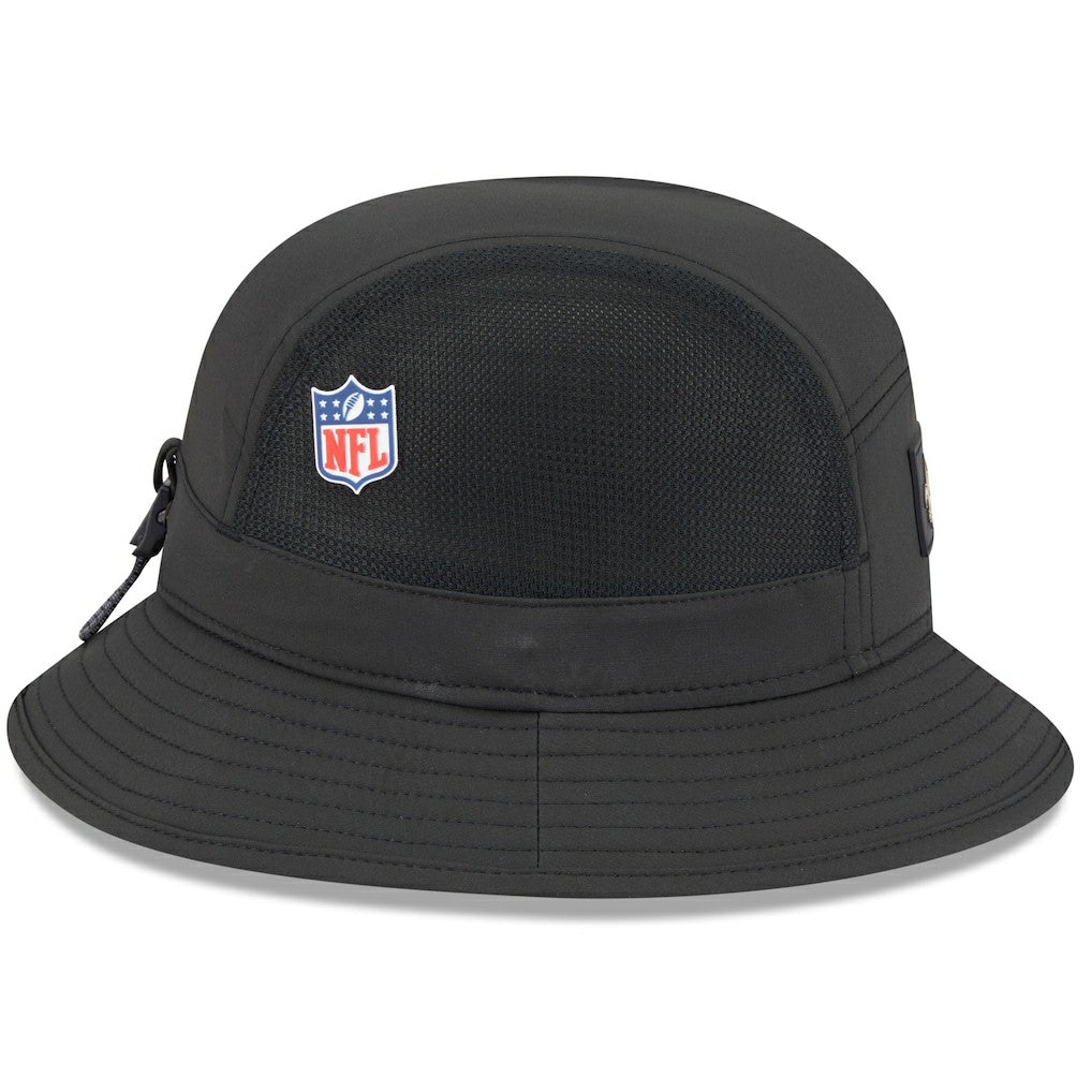 New Orleans Saints New Era 2025 Sideline Bucket Hat - Black on sale