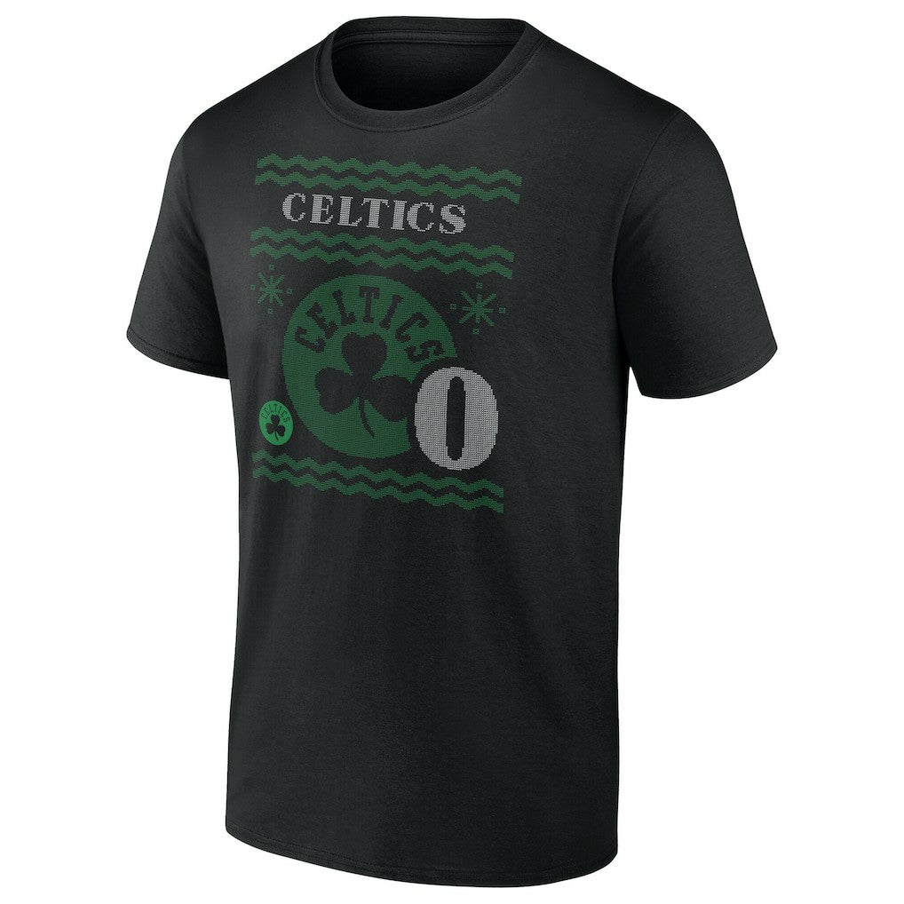 Jayson Tatum Boston Celtics Ugly Sweater Name & Number T-Shirt - Black outlet