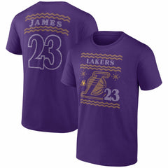 LeBron James Los Angeles Lakers Ugly Sweater Name & Number T-Shirt - Purple shop