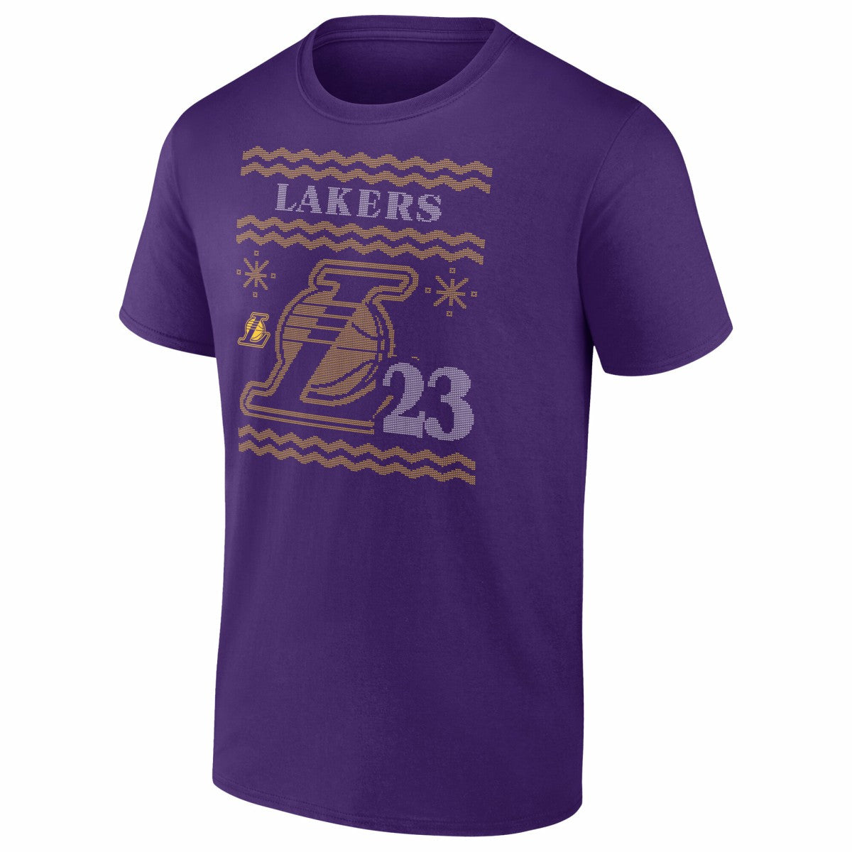 LeBron James Los Angeles Lakers Ugly Sweater Name & Number T-Shirt - Purple shop