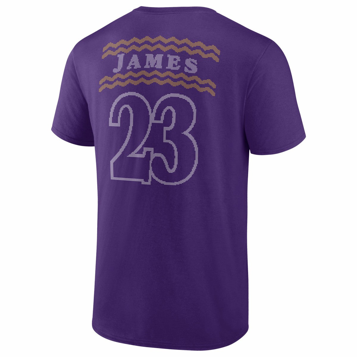 LeBron James Los Angeles Lakers Ugly Sweater Name & Number T-Shirt - Purple shop