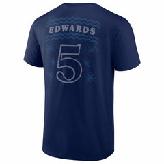 Anthony Edwards Minnesota Timberwolves Ugly Sweater Name & Number T-Shirt - Navy on sale