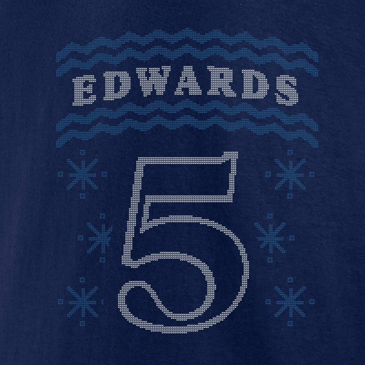 Anthony Edwards Minnesota Timberwolves Ugly Sweater Name & Number T-Shirt - Navy on sale