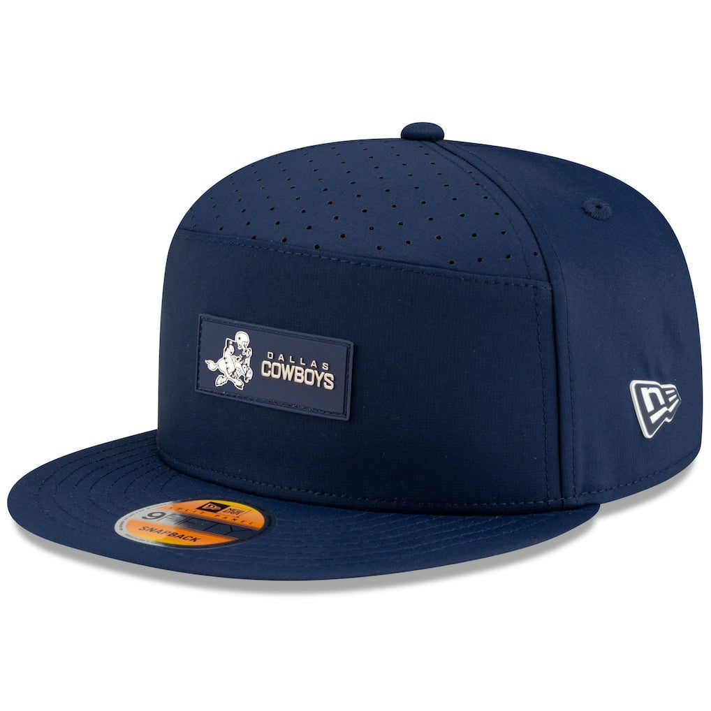 Dallas Cowboys New Era 2025 Sideline Throwback Split Panel 9FIFTY Snapback Hat - Navy sale