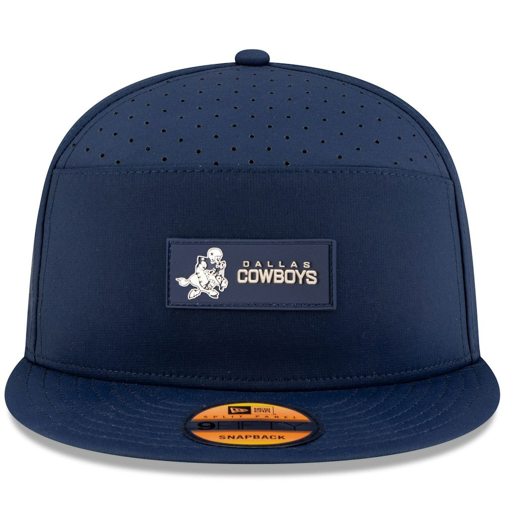 Dallas Cowboys New Era 2025 Sideline Throwback Split Panel 9FIFTY Snapback Hat - Navy sale