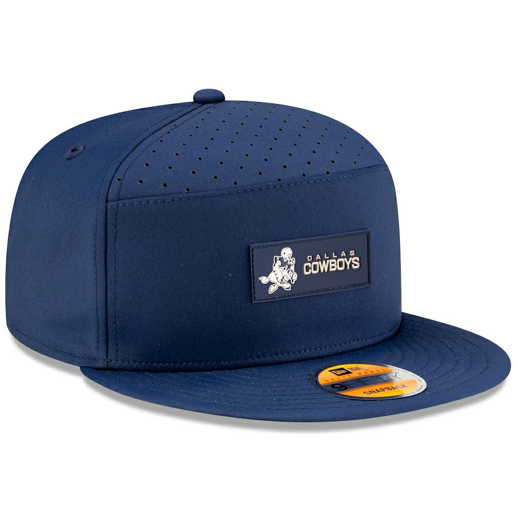 Dallas Cowboys New Era 2025 Sideline Throwback Split Panel 9FIFTY Snapback Hat - Navy sale