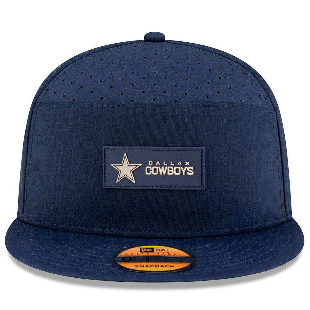 Dallas Cowboys New Era 2025 Sideline Split Panel 9FIFTY Snapback Hat - Navy outlet