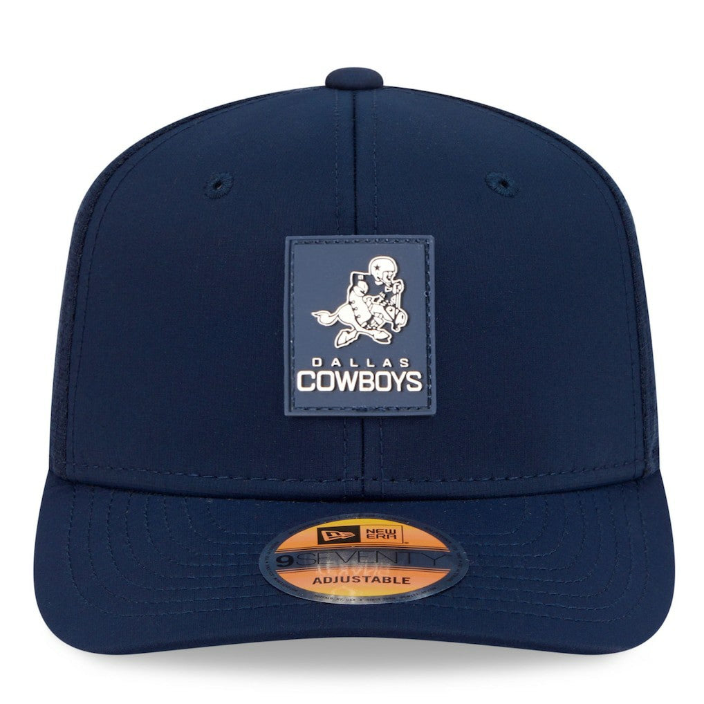 Dallas Cowboys New Era 2025 Sideline Throwback 9SEVENTY Trucker Adjustable Hat - Navy for sale