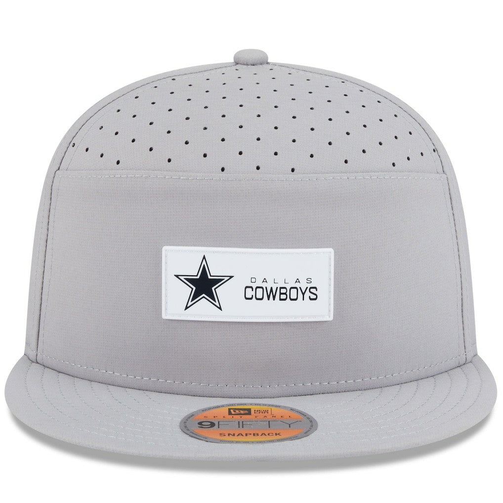 Dallas Cowboys New Era 2025 Sideline Split Panel 9FIFTY Snapback Hat - Gray sale
