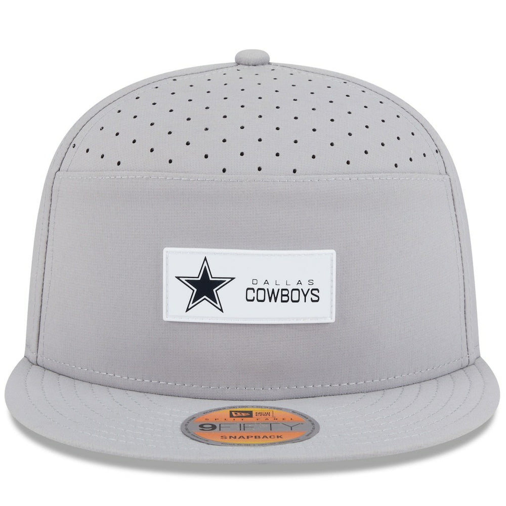 Dallas Cowboys New Era 2025 Sideline Split Panel 9FIFTY Snapback Hat - Gray sale