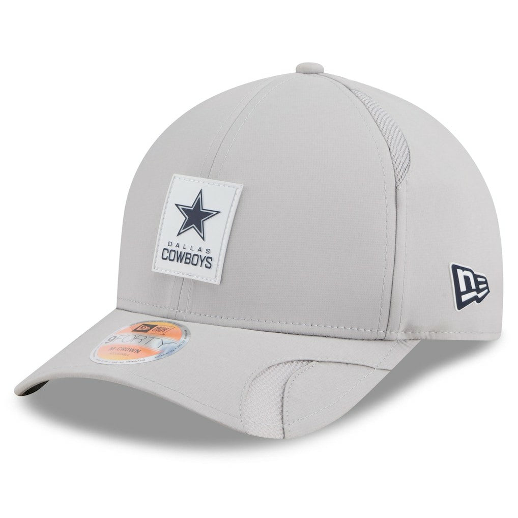 Dallas Cowboys New Era 2025 Sideline M-Crown 9FORTY Adjustable Hat - Gray for sale