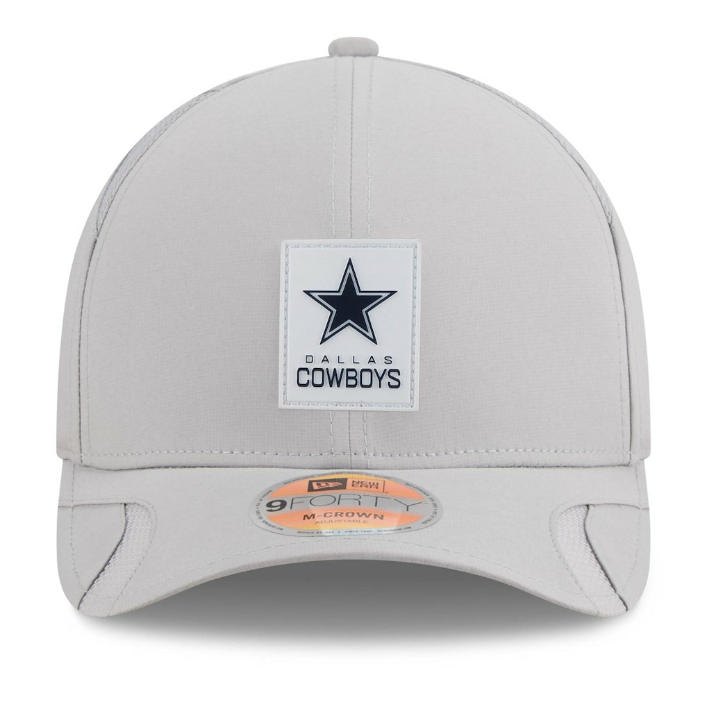Dallas Cowboys New Era 2025 Sideline M-Crown 9FORTY Adjustable Hat - Gray for sale