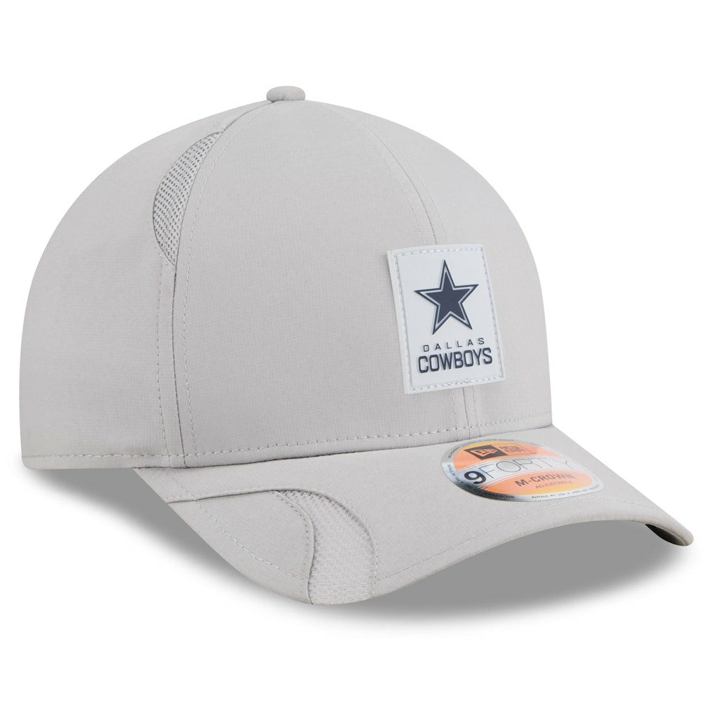 Dallas Cowboys New Era 2025 Sideline M-Crown 9FORTY Adjustable Hat - Gray for sale