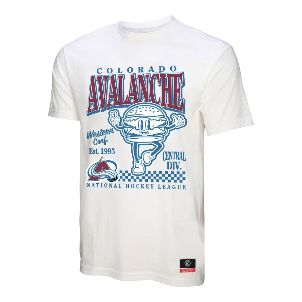 Colorado Avalanche Mitchell & Ness Local Food T-Shirt White
