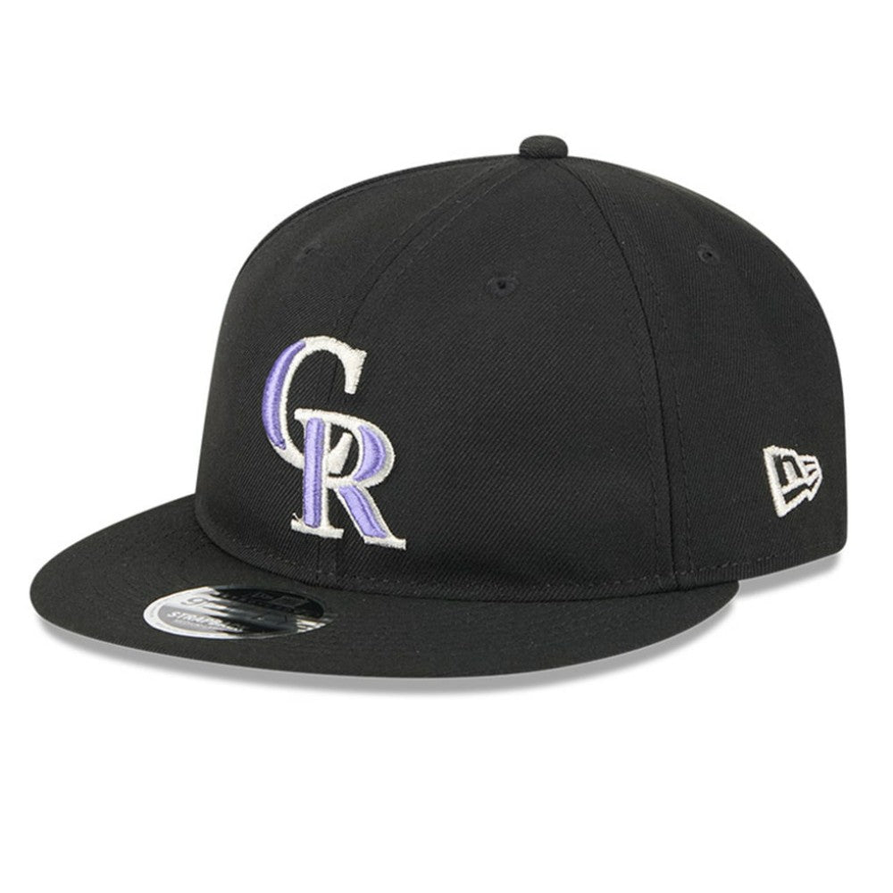 Colorado Rockies Baseball Hall of Fame Retro Crown 9FIFTY Adjustable Hat - Black | New Era