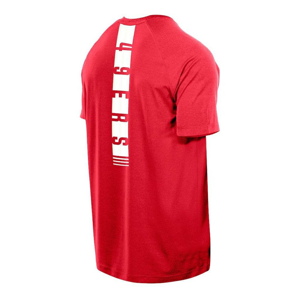 San Francisco 49ers New Era Functional Fandom Reflective T-Shirt - Scarlet on sale