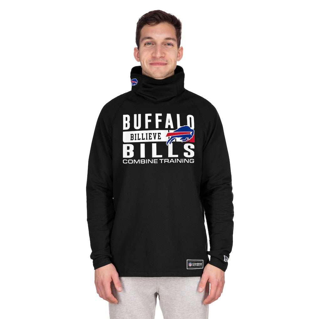 Buffalo Bills New Era Functional Fandom Balaclava Helmet Stripe Tri-Blend Hoodie - Black for sale