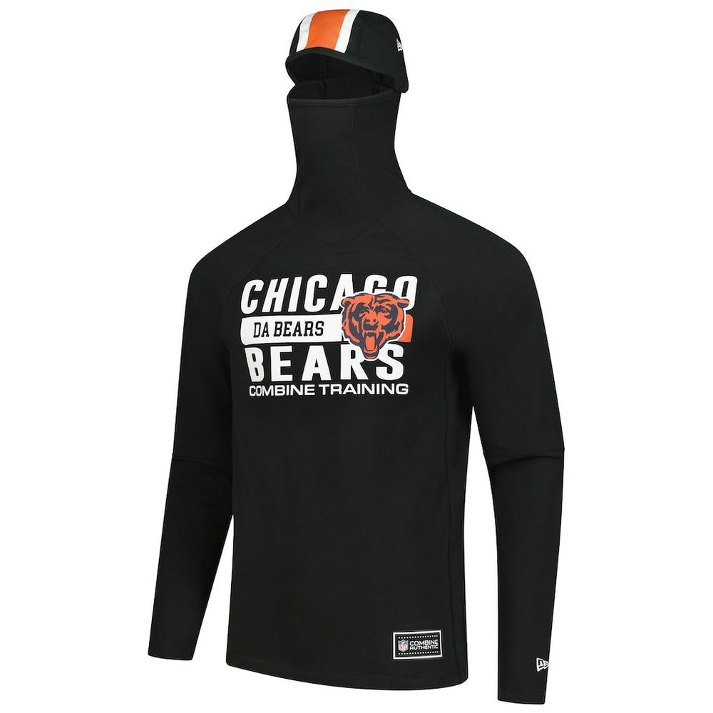 Chicago Bears New Era Functional Fandom Balaclava Helmet Stripe Tri-Blend Hoodie - Black for sale