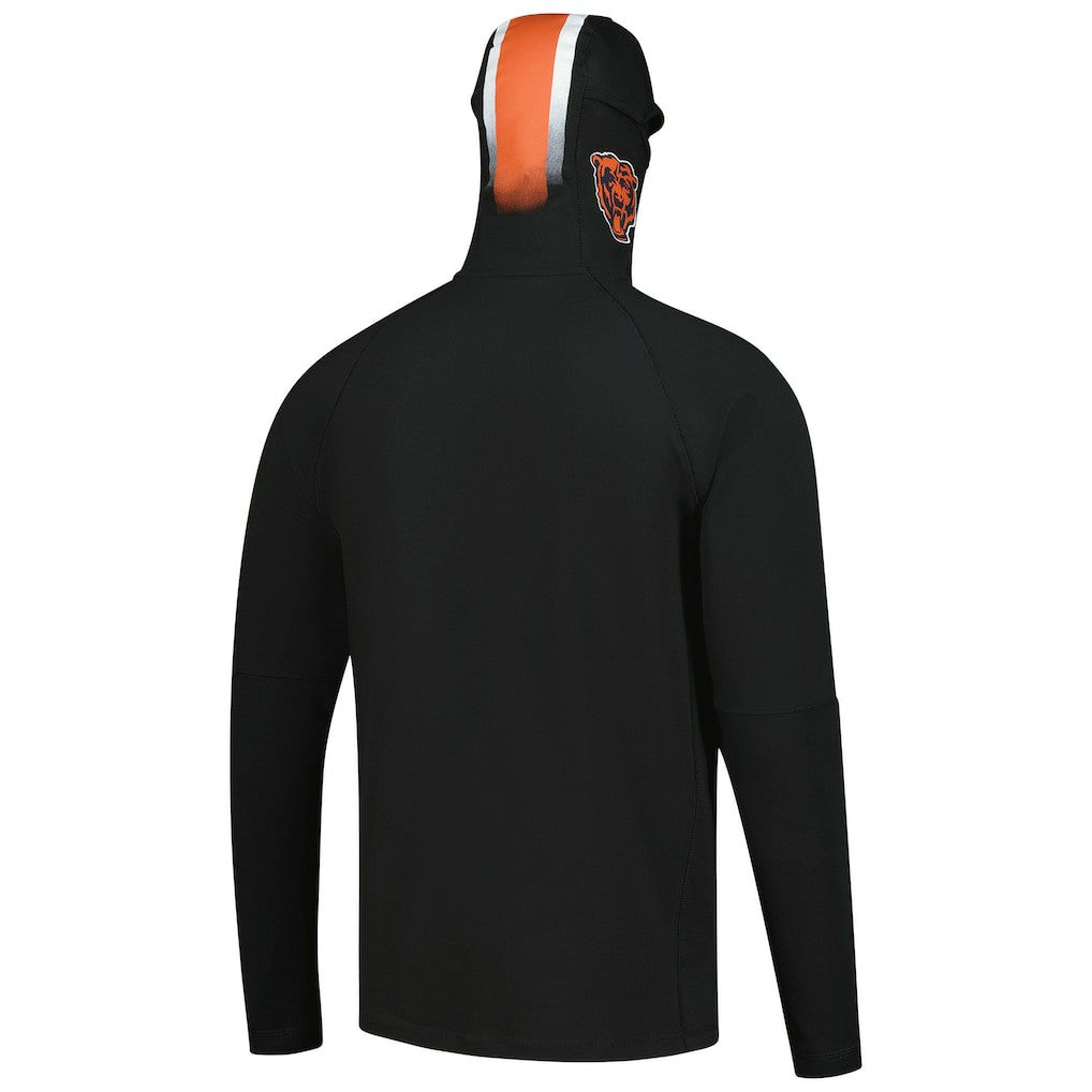 Chicago Bears New Era Functional Fandom Balaclava Helmet Stripe Tri-Blend Hoodie - Black for sale