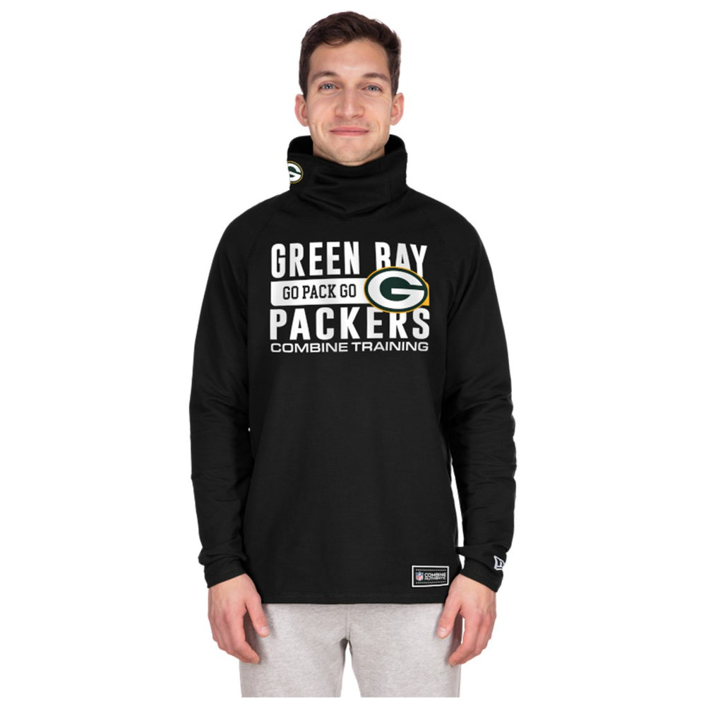 Green Bay Packers New Era Functional Fandom Balaclava Helmet Stripe Tri-Blend Hoodie - Black sale