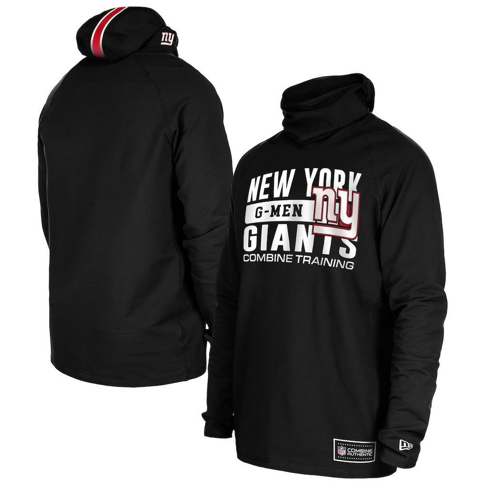 New York Giants New Era Functional Fandom Balaclava Helmet Stripe Tri-Blend Hoodie - Black cheap