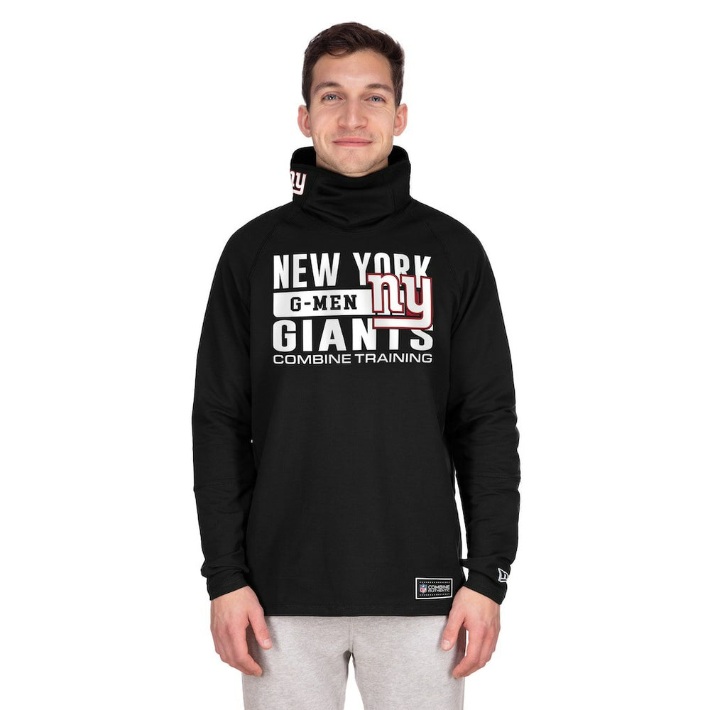 New York Giants New Era Functional Fandom Balaclava Helmet Stripe Tri-Blend Hoodie - Black cheap