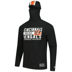 Cincinnati Bengals New Era Functional Fandom Balaclava Helmet Stripe Tri-Blend Hoodie - Black outlet