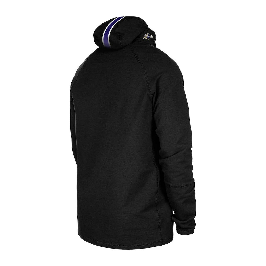 Baltimore Ravens New Era Functional Fandom Balaclava Helmet Stripe Tri-Blend Hoodie - Black cheap