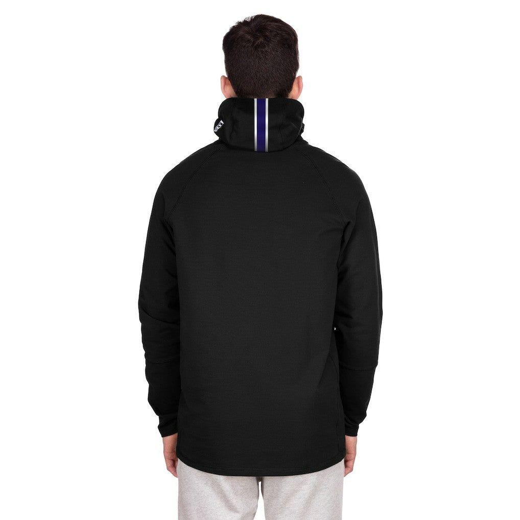 Baltimore Ravens New Era Functional Fandom Balaclava Helmet Stripe Tri-Blend Hoodie - Black cheap
