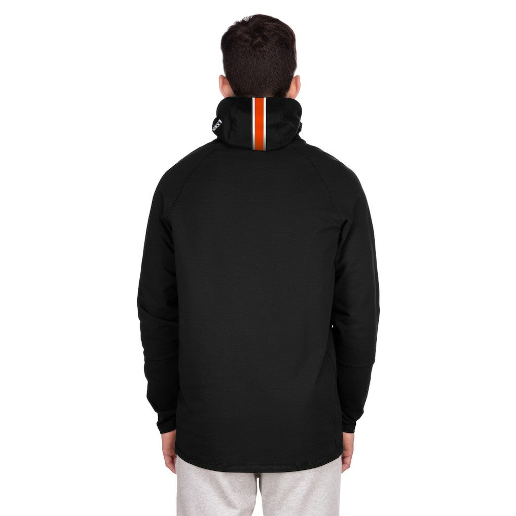 Miami Dolphins New Era Functional Fandom Balaclava Helmet Stripe Tri-Blend Hoodie - Black cheap