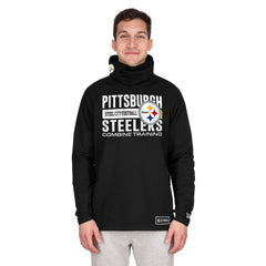 Pittsburgh Steelers New Era Functional Fandom Balaclava Helmet Stripe Tri-Blend Hoodie - Black cheap
