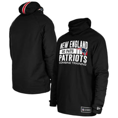 New England Patriots New Era Functional Fandom Balaclava Helmet Stripe Tri-Blend Hoodie - Black for sale