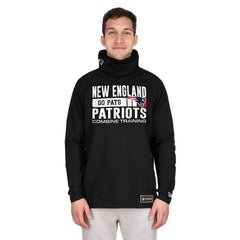 New England Patriots New Era Functional Fandom Balaclava Helmet Stripe Tri-Blend Hoodie - Black for sale