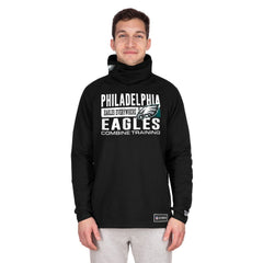 Philadelphia Eagles New Era Functional Fandom Balaclava Helmet Stripe Tri-Blend Hoodie - Black for sale