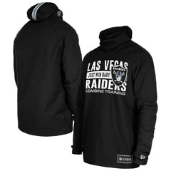 Las Vegas Raiders New Era Functional Fandom Balaclava Helmet Stripe Tri-Blend Hoodie - Black discount