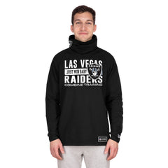 Las Vegas Raiders New Era Functional Fandom Balaclava Helmet Stripe Tri-Blend Hoodie - Black discount