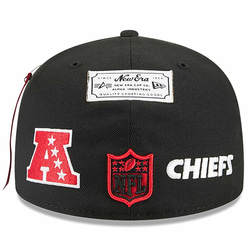 Kansas City Chiefs New Era x Alpha Industries 59FIFTY Fitted Hat - Black on sale